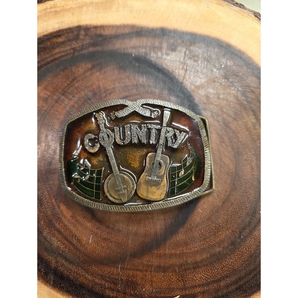 Indiana Metal Craft Accessories - Vintage Belt Buckle - 1976 Country